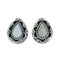 American Indian Sterling Silver Opal Tear Drop Post Stud Earrings X11114
